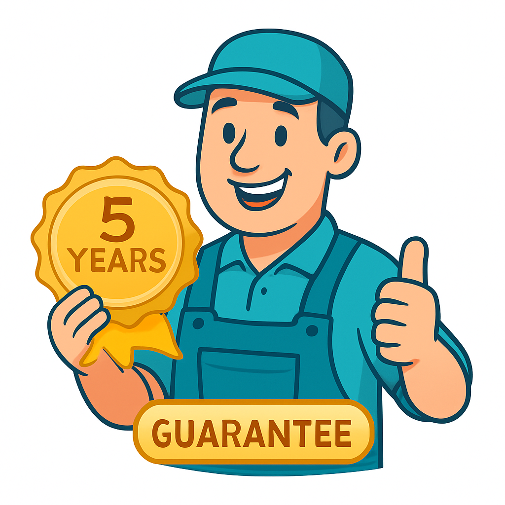 5 Years Guarantee Mascot